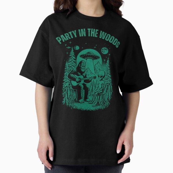 Item preview, Bigfoot Playing Guitar Party In The Woods designed and sold by AlienOccupation.