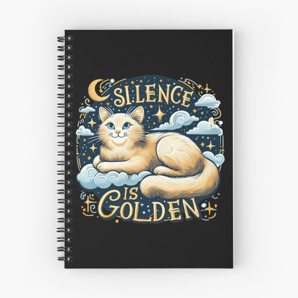 Item preview, A wise Cat says that Silence is golden /⁠ᐠ⁠｡⁠ꞈ⁠｡⁠ᐟ⁠\ designed and sold by Coollzone.