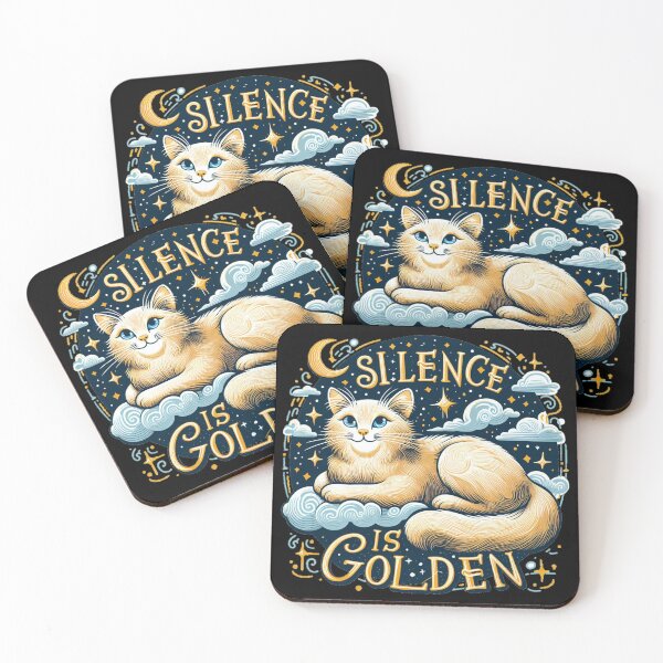 Item preview, A wise Cat says that Silence is golden /⁠ᐠ⁠｡⁠ꞈ⁠｡⁠ᐟ⁠\ designed and sold by Coollzone.