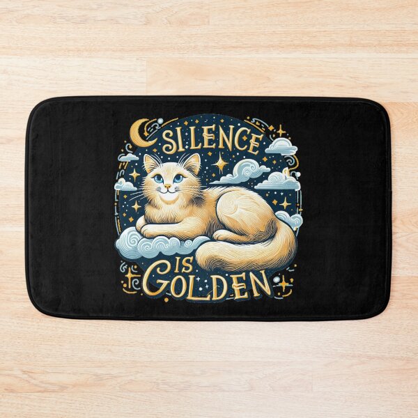 Item preview, A wise Cat says that Silence is golden /⁠ᐠ⁠｡⁠ꞈ⁠｡⁠ᐟ⁠\ designed and sold by Coollzone.