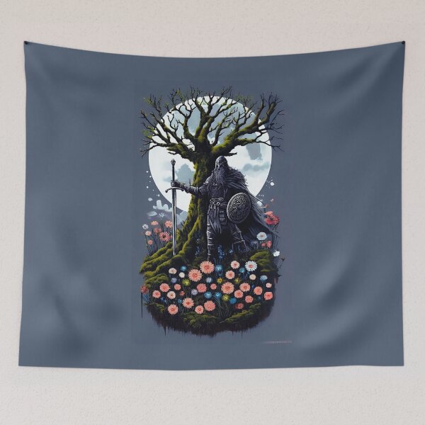 Item preview, Warrior Sword Floral Tree Moon Vibes designed and sold by KTGim.