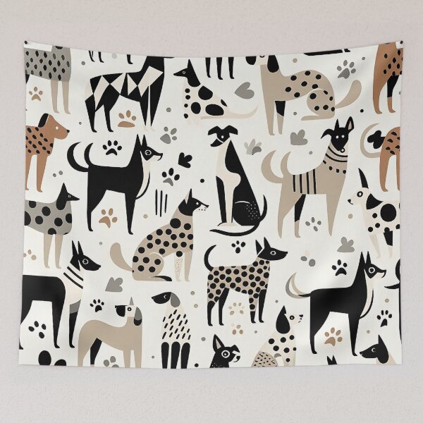 Item preview, Dogs animal pattern designed and sold by Haji  Kamora.