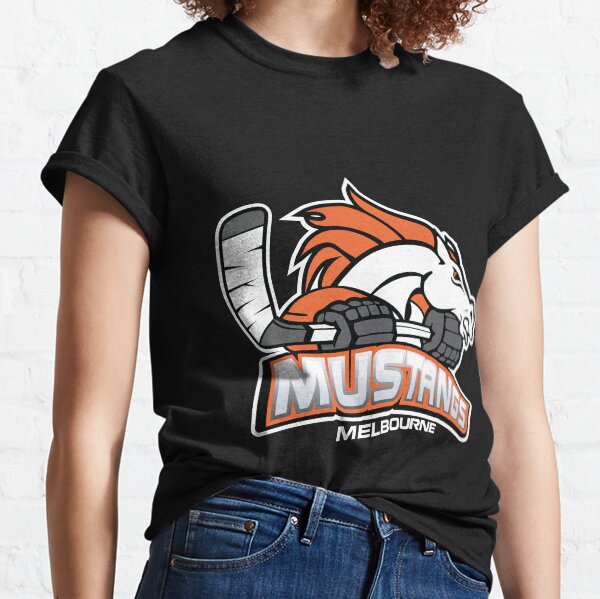 Item preview, Melbourne Mustangs Classic White Logo designed and sold by Melbourne Mustangs Ice Hockey Club.