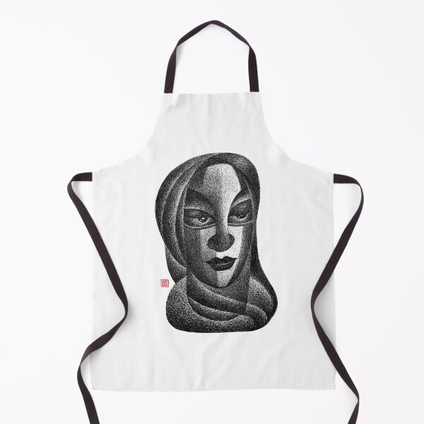 Item preview, Traditional Indian Woman Portrait with Face Covered with Saree designed and sold by Wiggly Lines.