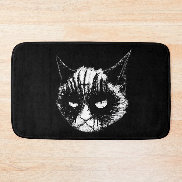 Item preview, Grumpy Black Metal Cat designed and sold by catsandmetal666.