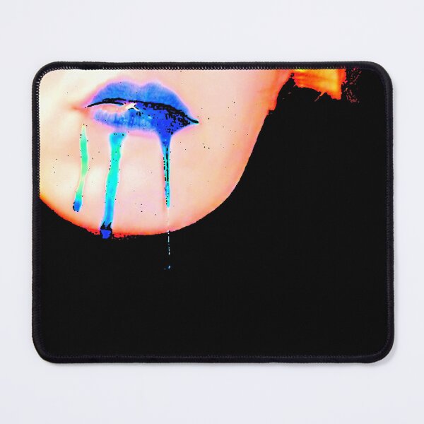 Item preview, Abstract photography blue mouth gothic woman designed and sold by Carré Comme Orange.