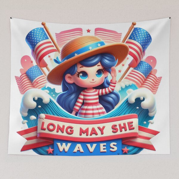 Item preview, Flag Day Long May She Waves designed and sold by blakfrog.