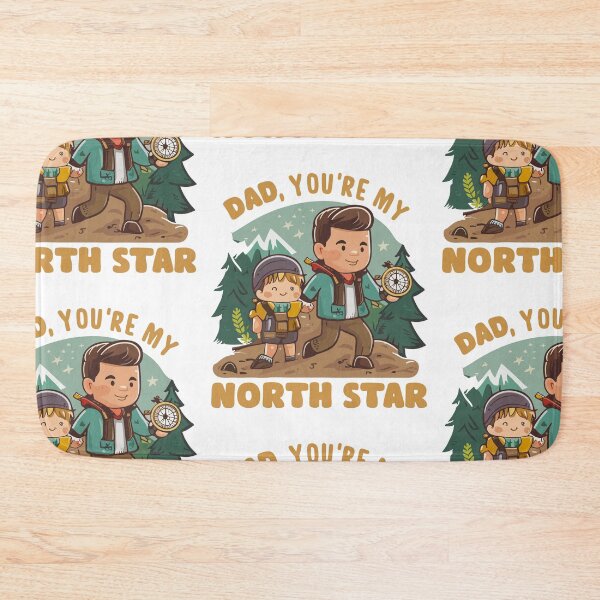 Item preview, Dad, You're My North Star - Heartwarming Father's Day Outdoors Illustration designed and sold by HahaHandlesHub.