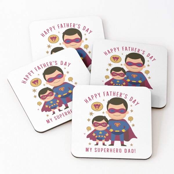 Item preview, Happy Father's Day, My Superhero Dad - Heartwarming Father and Child Art designed and sold by HahaHandlesHub.