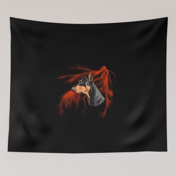 Item preview, Doberman Amazing Dog T-Shirt Thunderstorm Lightning Red designed and sold by Mypieceofspace.