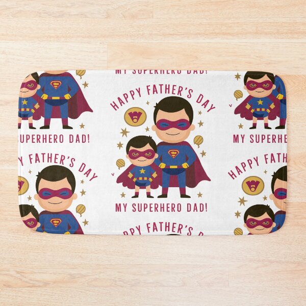 Item preview, Happy Father's Day, My Superhero Dad - Heartwarming Father and Child Art designed and sold by HahaHandlesHub.