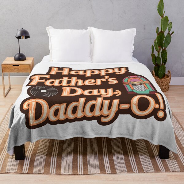 Item preview, Happy Father's Day, Daddy-O! Retro Typography Art Print designed and sold by HahaHandlesHub.