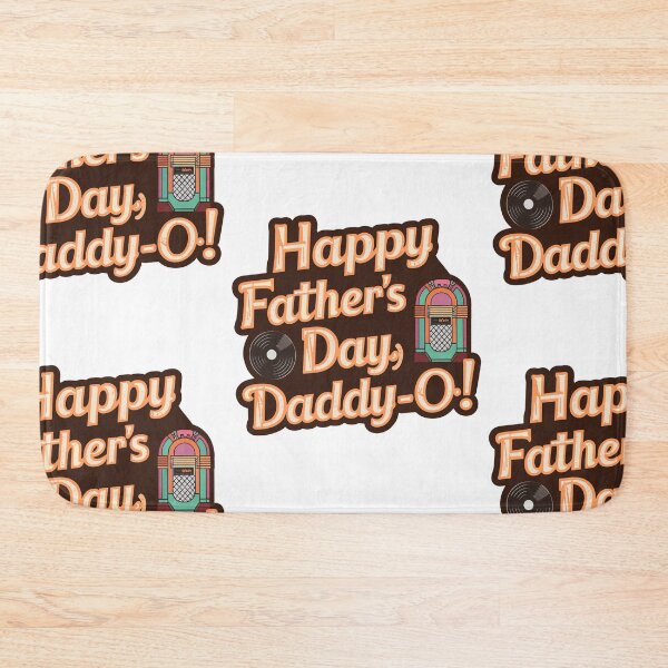 Item preview, Happy Father's Day, Daddy-O! Retro Typography Art Print designed and sold by HahaHandlesHub.
