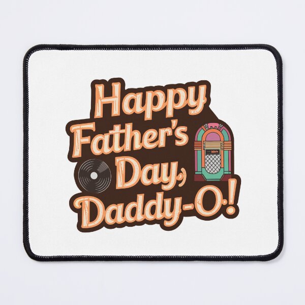 Item preview, Happy Father's Day, Daddy-O! Retro Typography Art Print designed and sold by HahaHandlesHub.