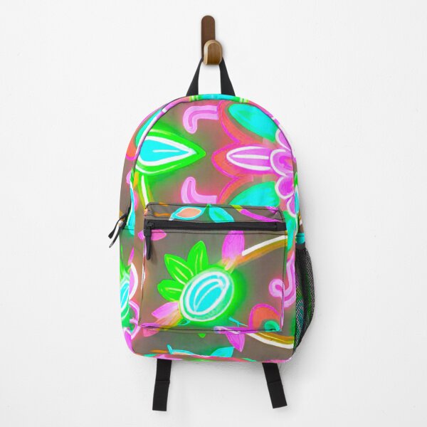 Item preview, Neon Blossom: Green Floral Neon Pattern designed and sold by GrizzlyCollective.