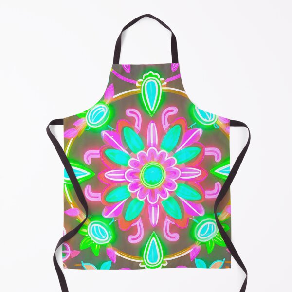 Item preview, Neon Blossom: Green Floral Neon Pattern designed and sold by GrizzlyCollective.
