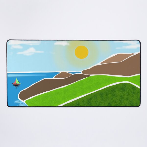 Item preview, Morning Sail (Retro Style Landscape Art) designed and sold by joeycastaneda.