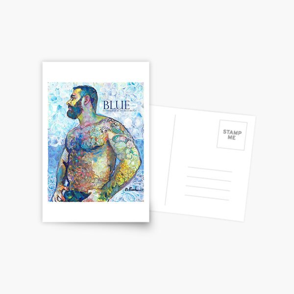 Blue Flower Bear by RD Riccoboni Postcard