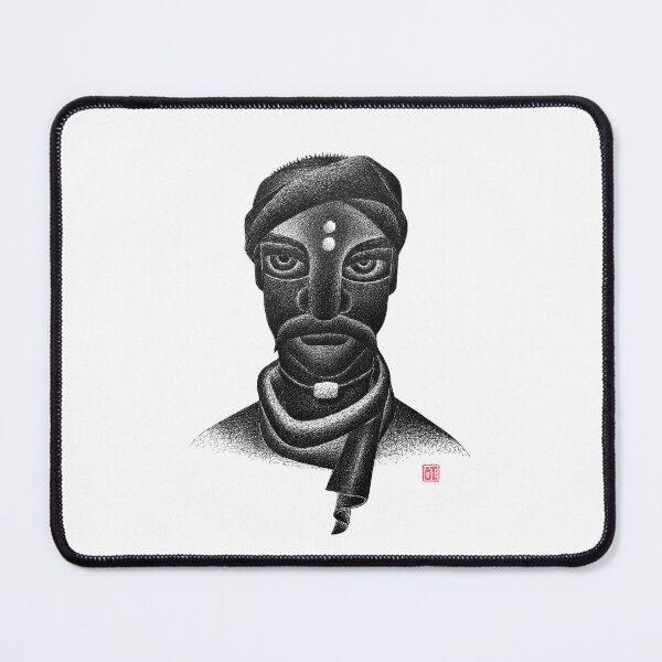 Item preview, Traditional Indian Man Face designed and sold by Wiggly Lines.
