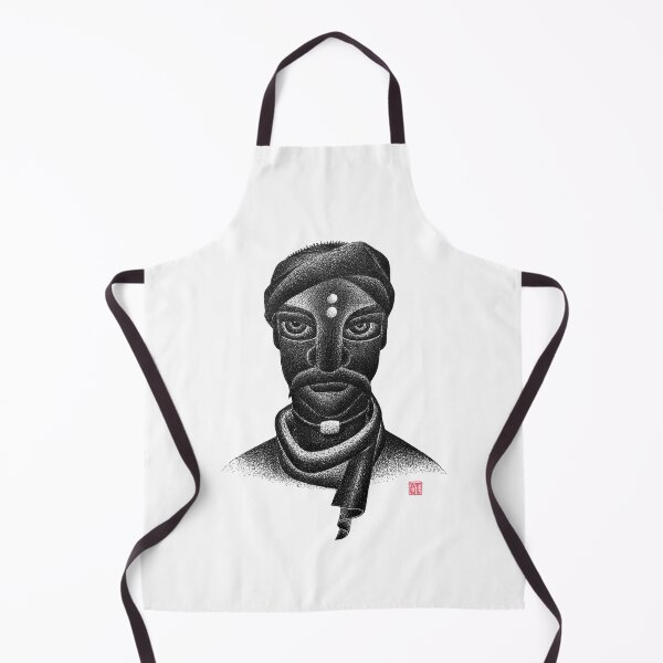 Item preview, Traditional Indian Man Face designed and sold by Wiggly Lines.