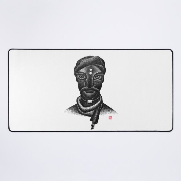 Item preview, Traditional Indian Man Face designed and sold by Wiggly Lines.