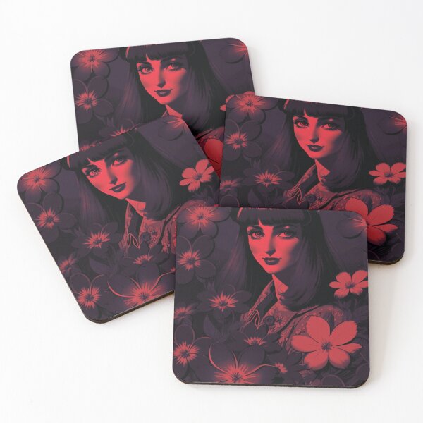 Item preview, Elegant Contrast: Woman Red and Black designed and sold by GrizzlyCollective.