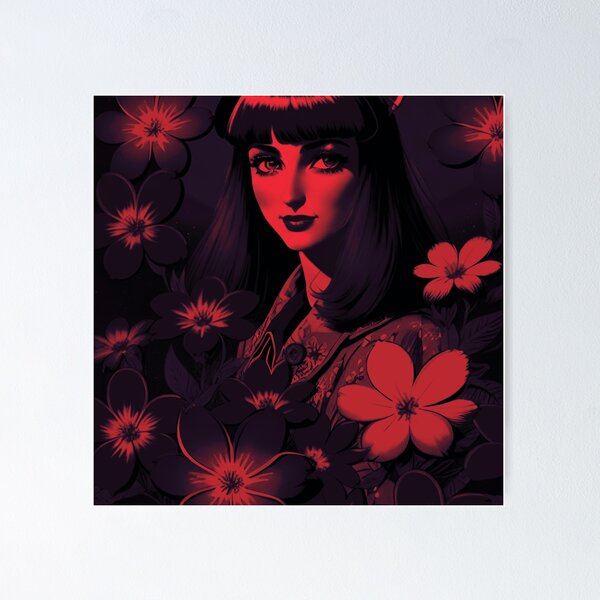 Item preview, Elegant Contrast: Woman Red and Black designed and sold by GrizzlyCollective.