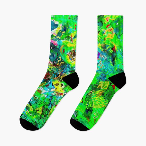 Item preview, 659. Vibrant Abstract Green Fantasy Landscape designed and sold by Veera Zukova.