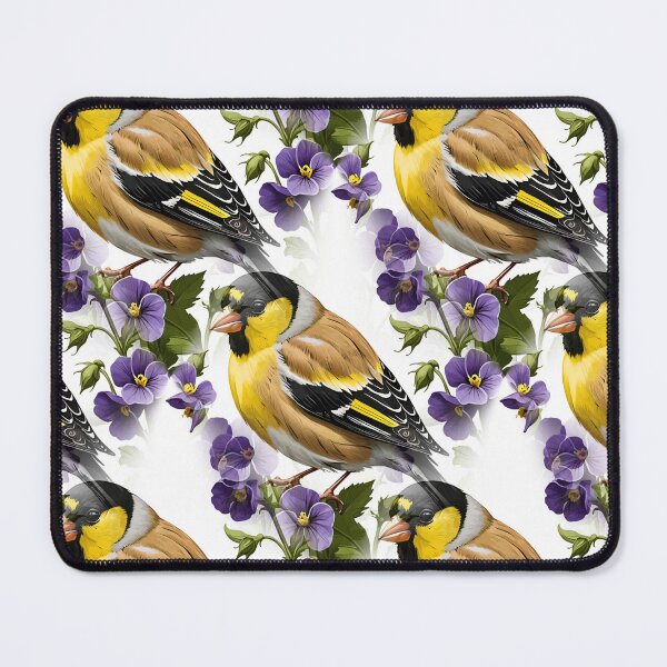 Item preview, Goldfinch Surrounded By Common Violet Flowers Pattern 2 designed and sold by taiche.
