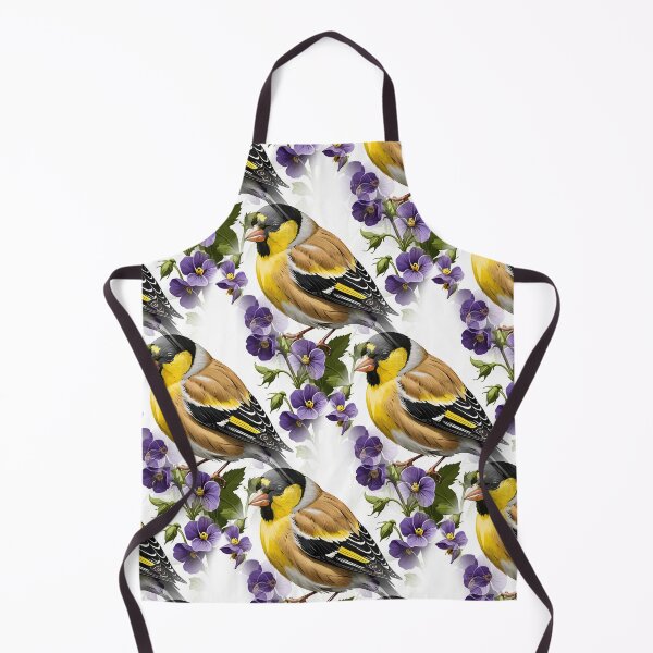 Item preview, Goldfinch Surrounded By Common Violet Flowers Pattern 2 designed and sold by taiche.