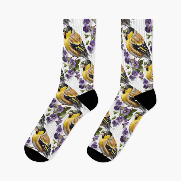 Item preview, Goldfinch Surrounded By Common Violet Flowers Pattern 2 designed and sold by taiche.