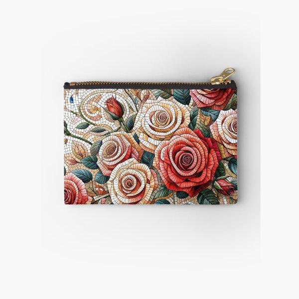Aperçu de l'œuvre «Roses géométriques sur une grille» créée et vendue par NMProductos.