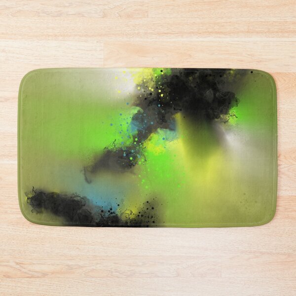 Item preview, Dropping The Ink - Green Yellow Black Abstract designed and sold by Joey Santiago.