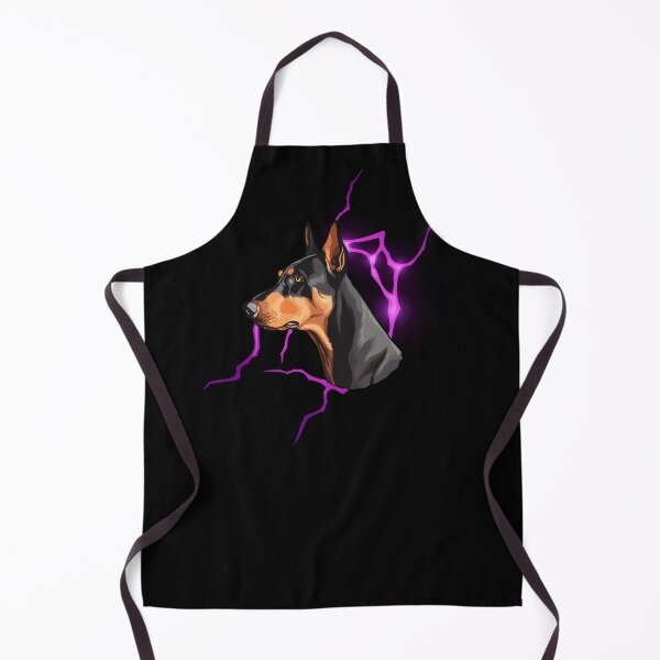 Artikelvorschau, Dobermann Amazing Dog T-Shirt Gewitter Blitz Lila entworfen und verkauft von Mypieceofspace.