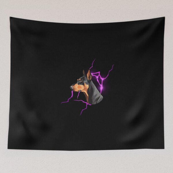 Item preview, Doberman Amazing Dog T-Shirt Thunderstorm Lightning Purple designed and sold by Mypieceofspace.