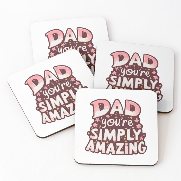 Item preview, Simply Amazing Dad - Whimsical Father's Day Typography Art designed and sold by HahaHandlesHub.