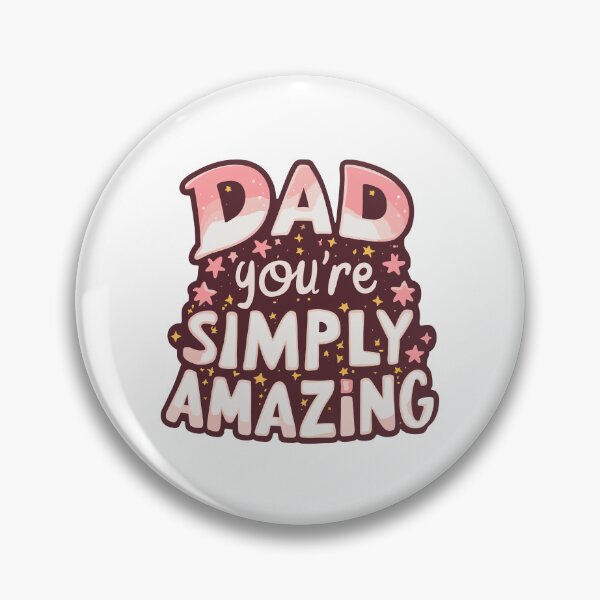 Item preview, Simply Amazing Dad - Whimsical Father's Day Typography Art designed and sold by HahaHandlesHub.