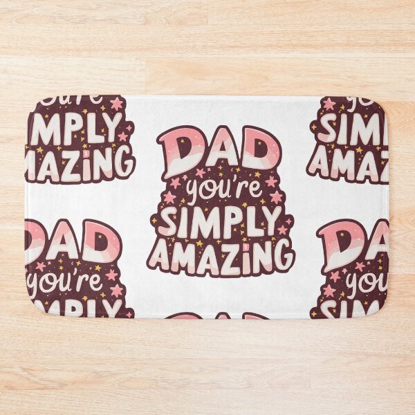 Item preview, Simply Amazing Dad - Whimsical Father's Day Typography Art designed and sold by HahaHandlesHub.