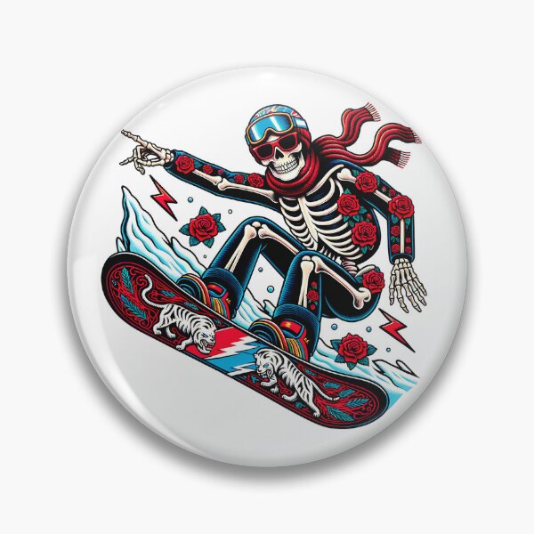 Item preview, Skeleton Deadhead Snowboarder Getting Air designed and sold by HippieFarms11.