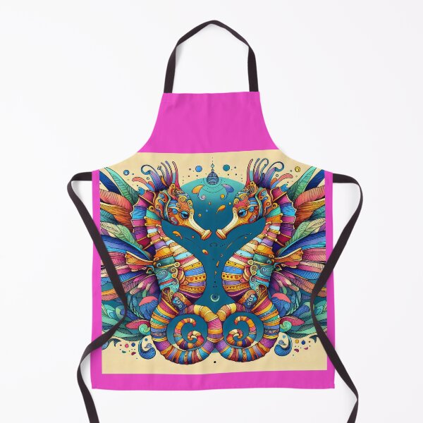 Item preview, Seahorses Egyptian Influence Colorful Graphic Design designed and sold by CattyCornerPOD.