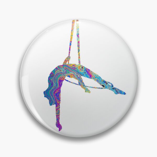 Item preview, Aerial Hoop Psychedelic Back Bendy Silhouette designed and sold by KotasCreations.