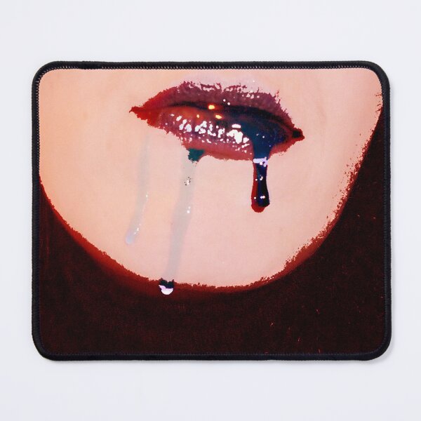 Item preview, Abstract photography sensual pink and burgundy mouth designed and sold by Carré Comme Orange.