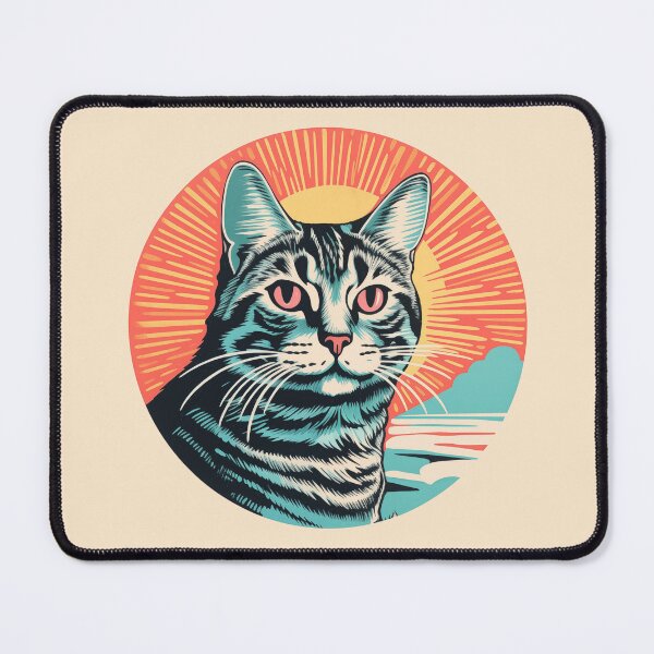 Item preview, Risograph Funky Cat designed and sold by ArtstyleAlchemy.