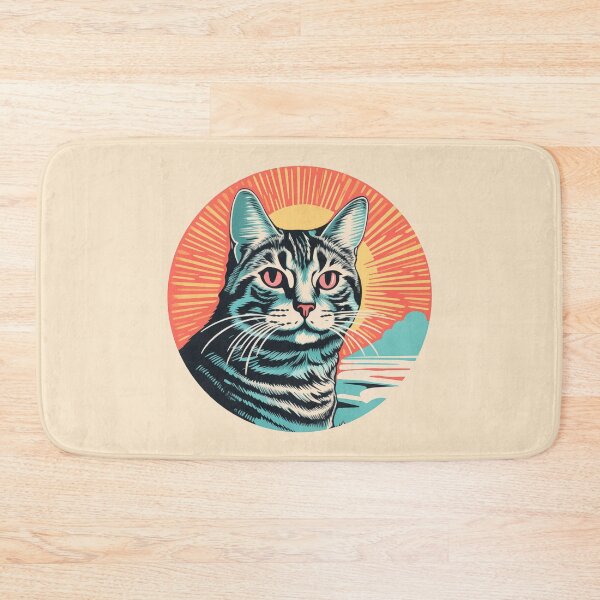 Item preview, Risograph Funky Cat designed and sold by ArtstyleAlchemy.