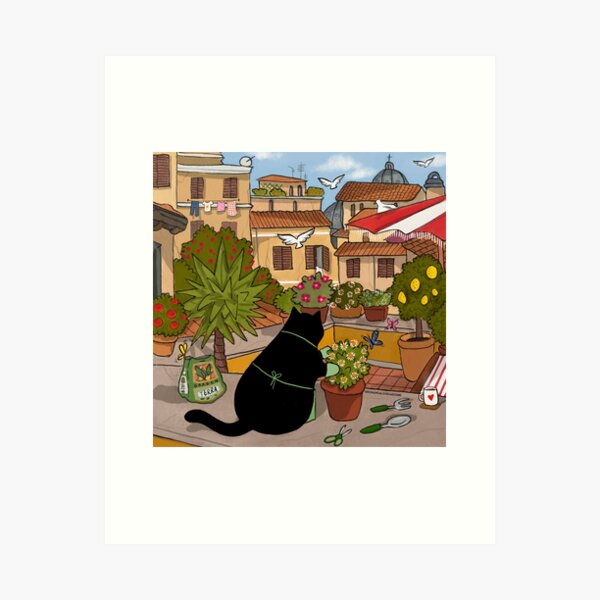 Aperçu de l'œuvre Stanis dans le jardin créée et vendue par Stanis the Cat.