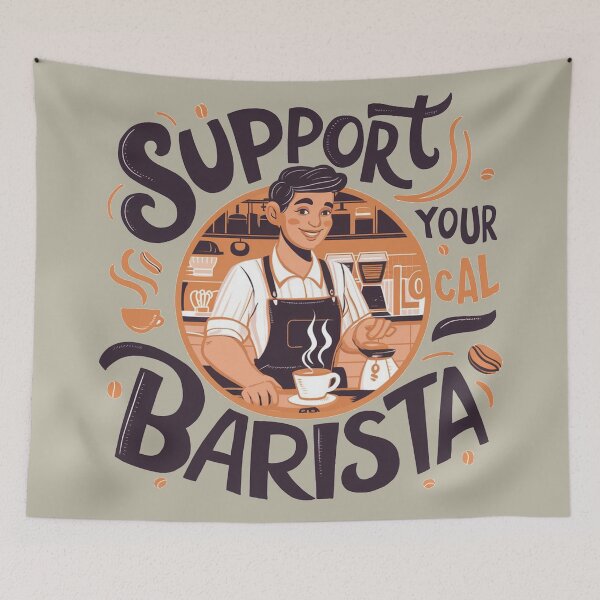 Item preview, Apoya a tu barista designed and sold by Ronika World.