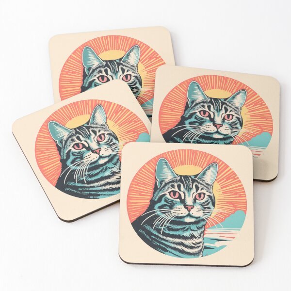 Item preview, Risograph Funky Cat designed and sold by ArtstyleAlchemy.