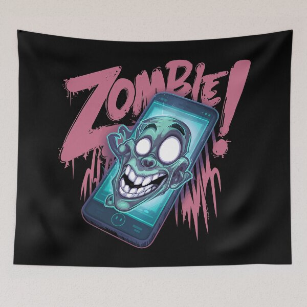 Item preview, Zombie Smartphone Addiction Design designed and sold by Quirky Shirts.