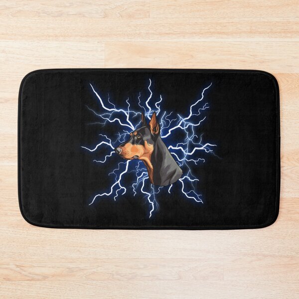 Item preview, Doberman Amazing Dog T-Shirt Thunderstorm Lightning Blue designed and sold by Mypieceofspace.