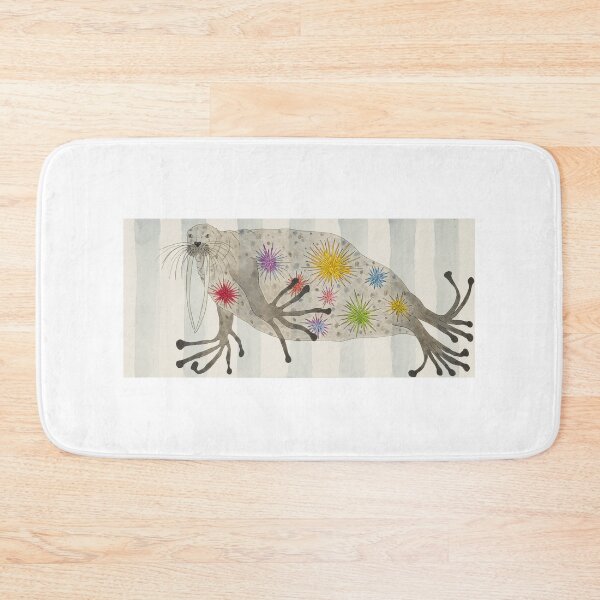 Item preview, Walrus with Bright Colors Watercolor Drawing  designed and sold by KakiDimock.